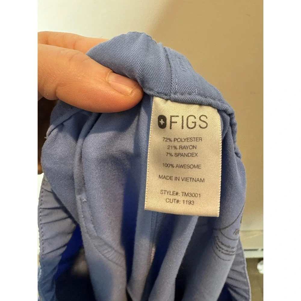 Figs Scrub‎ Pants Mens Large Blue Technical Collection TM3001 Cargo Pockets